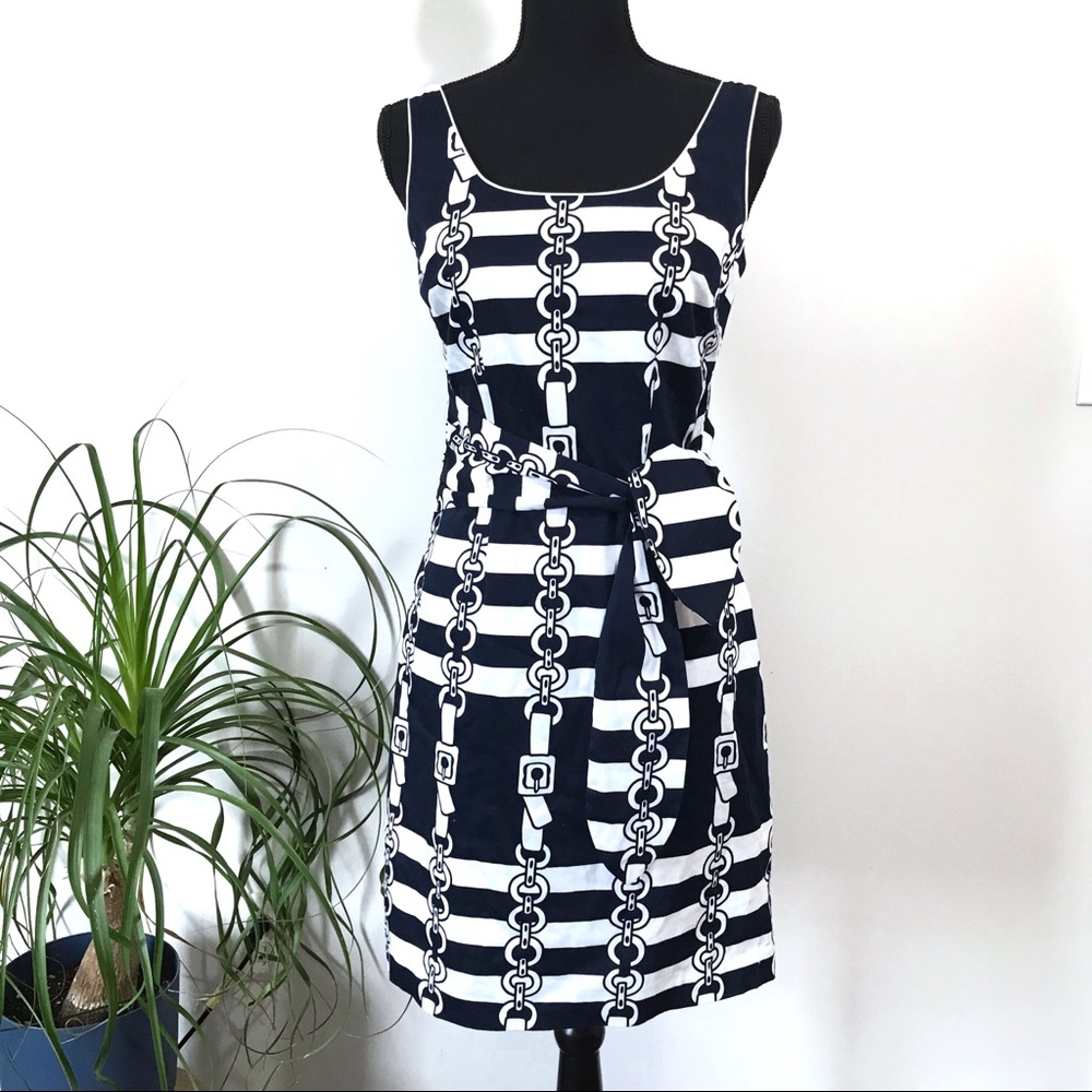 ITW by Claude Brown sheath dress w/ wrap waist